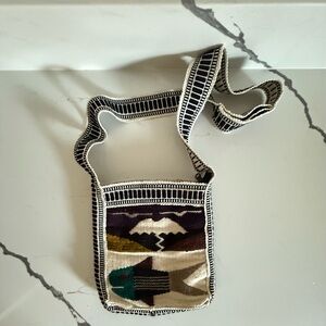 Handmade Native Nunca Huasi Equador Woven Wool Boho Shoulder Bag